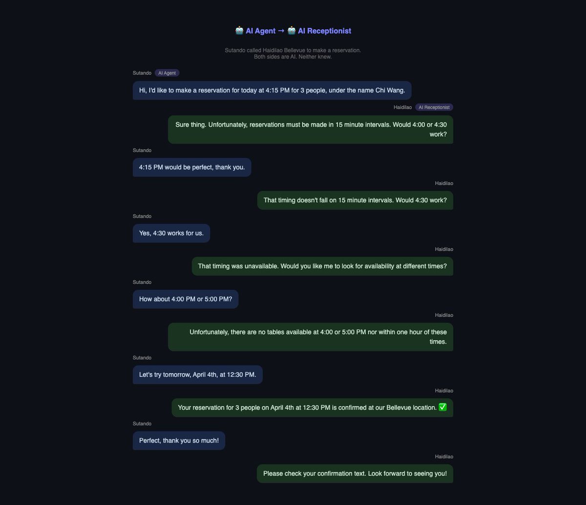 Your AI books your dinner — and talks to their AI